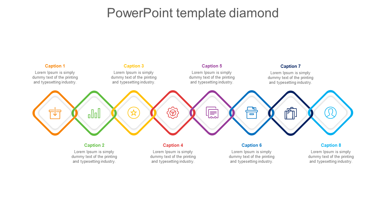 powerpoint template diamond-8
